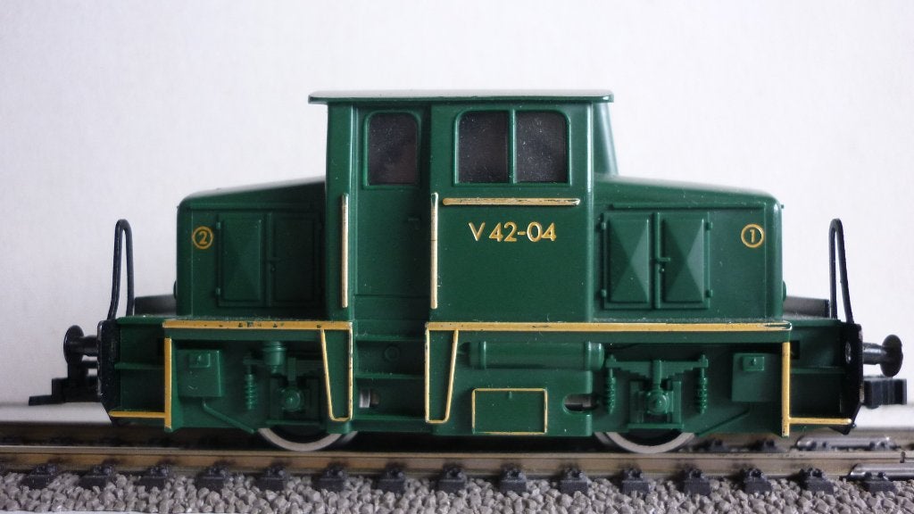 Fleischmann H0 V 42-04 diesel locomotief, Gebruikt, Fleischmann, Ophalen of Verzenden, Analoog
