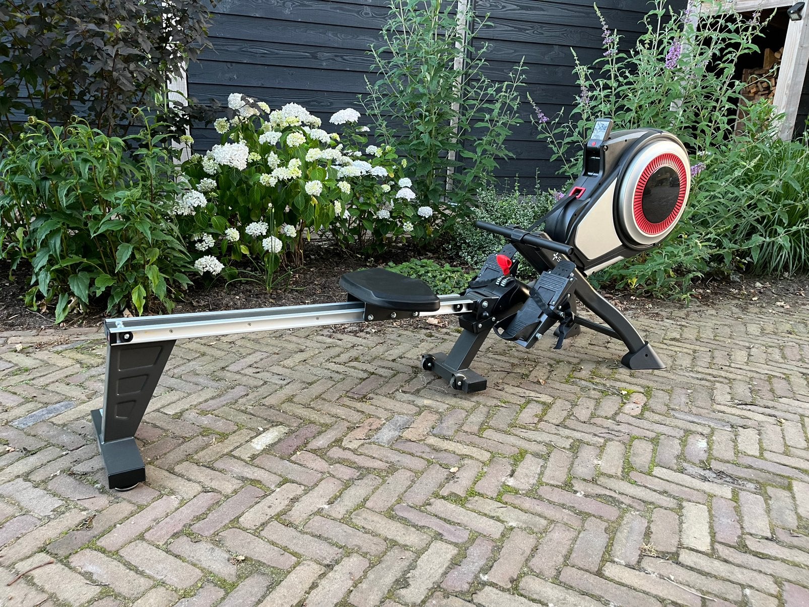 Nieuwe Roeitrainer met lucht-turbine, Sport en Fitness, Fitnessapparatuur, Ophalen, Benen, Sportplus, Hamburg