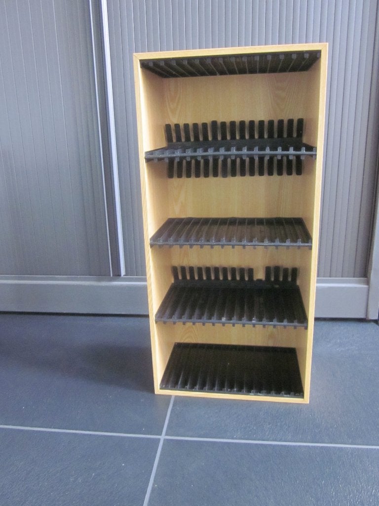 CD opbergrek, stevig houten opbergkast voor maximaal 60CD's, Gebruikt, Ophalen of Verzenden, 25 tot 75 discs, Cd's