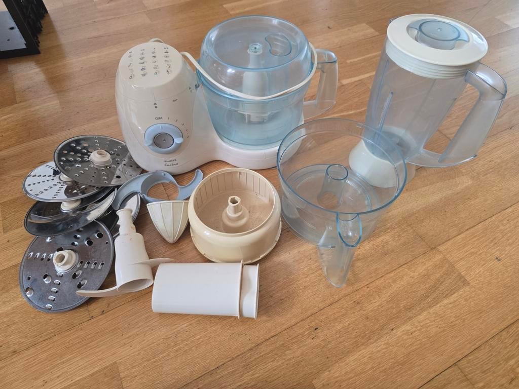 Philips Cucina Foodprocessor met Blender en Accessoires, Witgoed en Apparatuur, Keukenmixers, 2 tot 3 liter, Ophalen of Verzenden