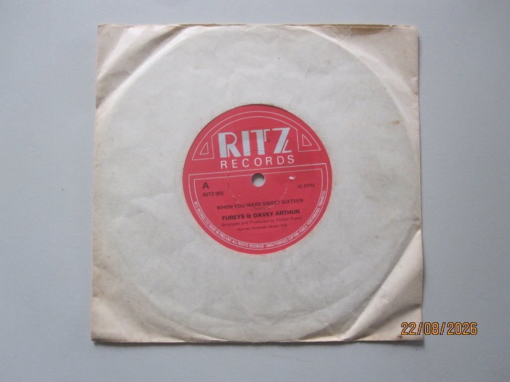 FUREYS & DAVEY ARTHUR -  when you were sweet sixteen - 7", Gebruikt, 7 inch, Ophalen of Verzenden, Overige typen