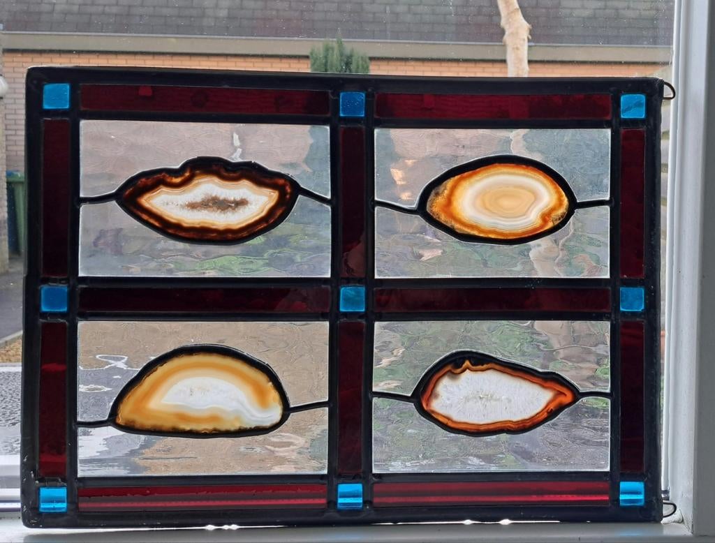 Glas in lood raamdecoratie, Huis en Inrichting, Woonaccessoires | Overige, Ophalen of Verzenden