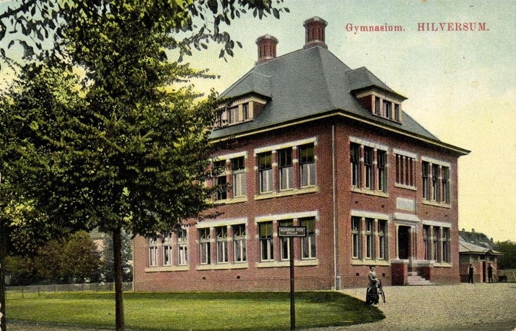 Gymnasium. Hilversum. - 1916 gelopen, Ophalen of Verzenden, Voor 1920, Gelopen, Noord-Holland