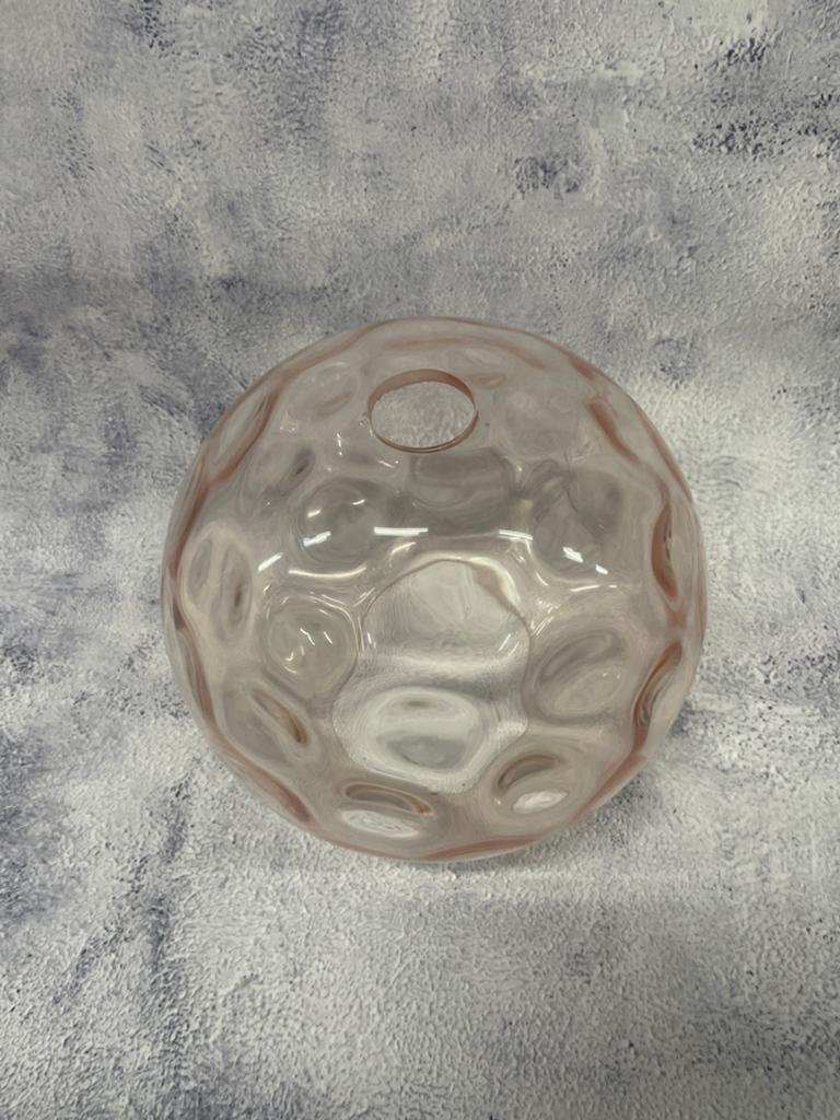 Made Ilaria Hanglamp Glazen Bol Roze 20 cm, Ophalen of Verzenden, Nieuw, Glas, Minder dan 50 cm