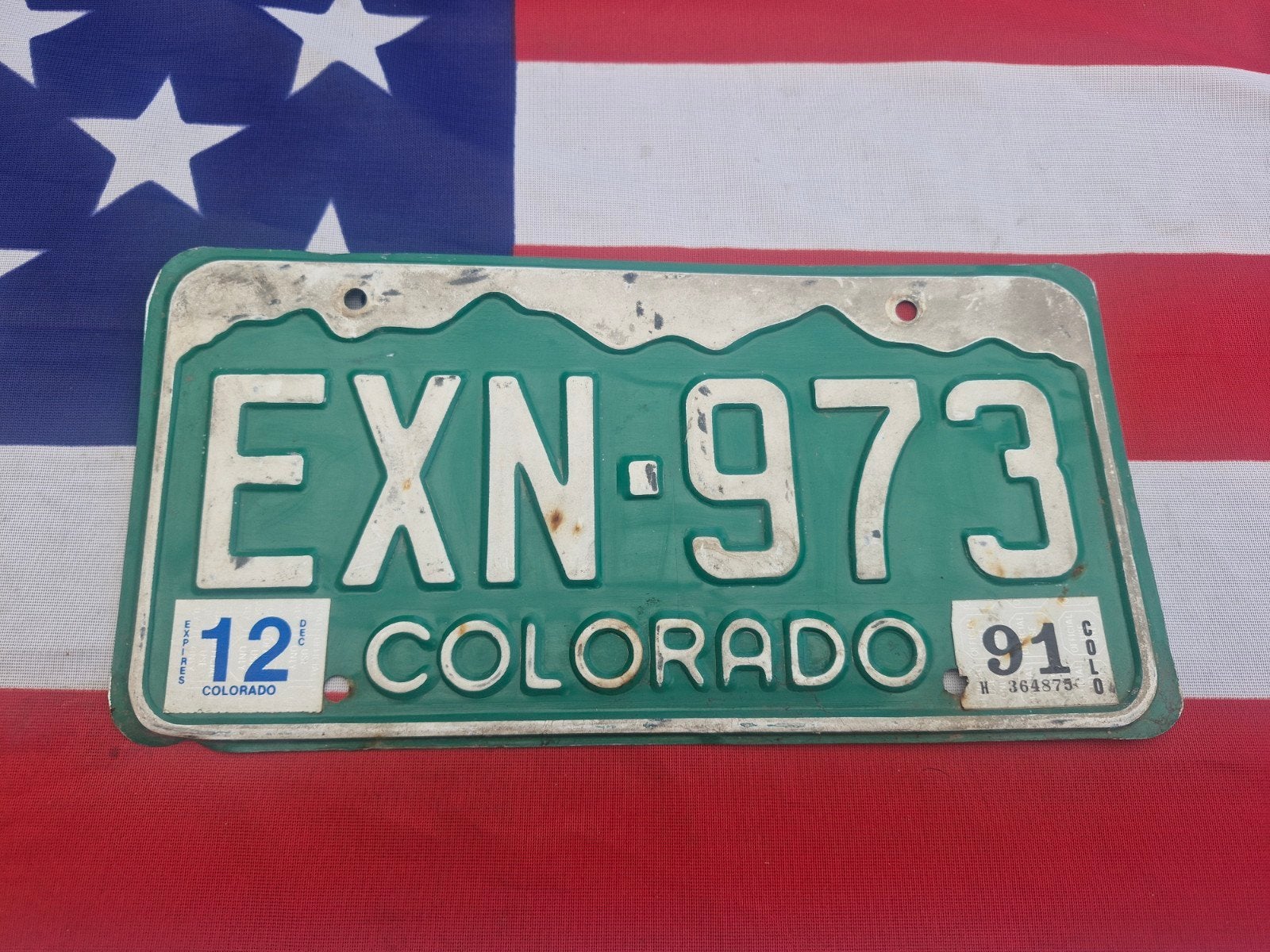 Kentekenplaat Colorado USA Nummerbord Nummerplaat License VS, Verzenden, Gebruikt, Auto's