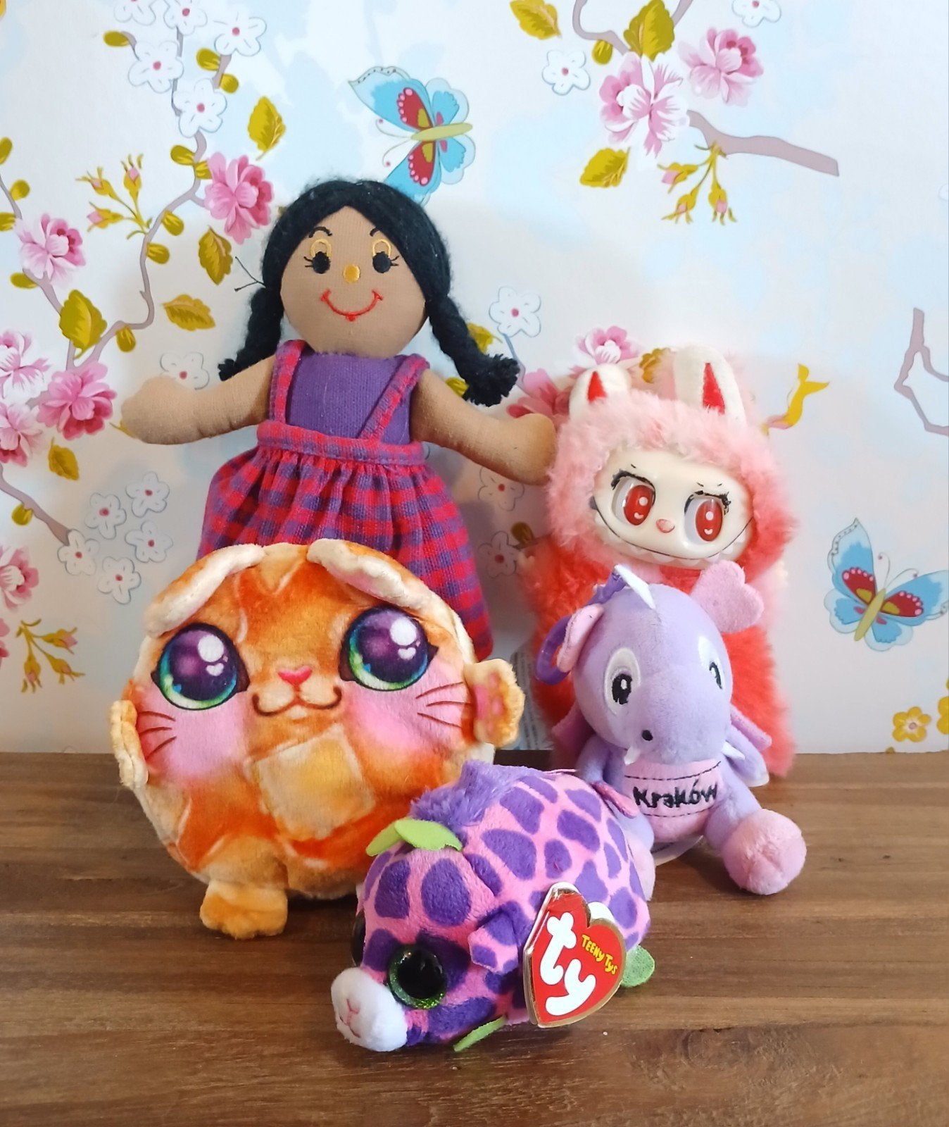 Diverse knuffels: Labubu, TY, poppetje, pannenkoek, draak, Gebruikt, Overige karakters, Overige typen, Ophalen of Verzenden