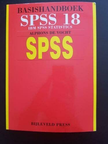 Basishandboek SPSS 18 9789055482009, Zo goed als nieuw, Beta, Alphons de Vocht, HBO