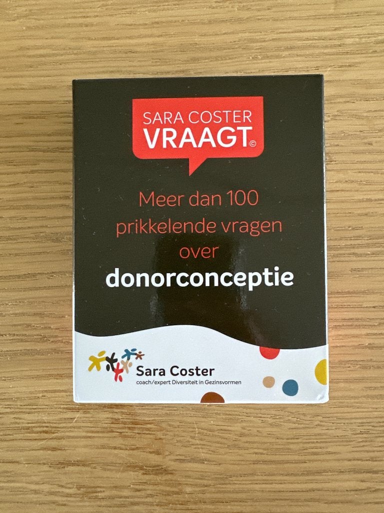 Sara Coster vragenspel donorconceptie, Hobby en Vrije tijd, Gezelschapsspellen | Kaartspellen, Ophalen of Verzenden, Zo goed als nieuw