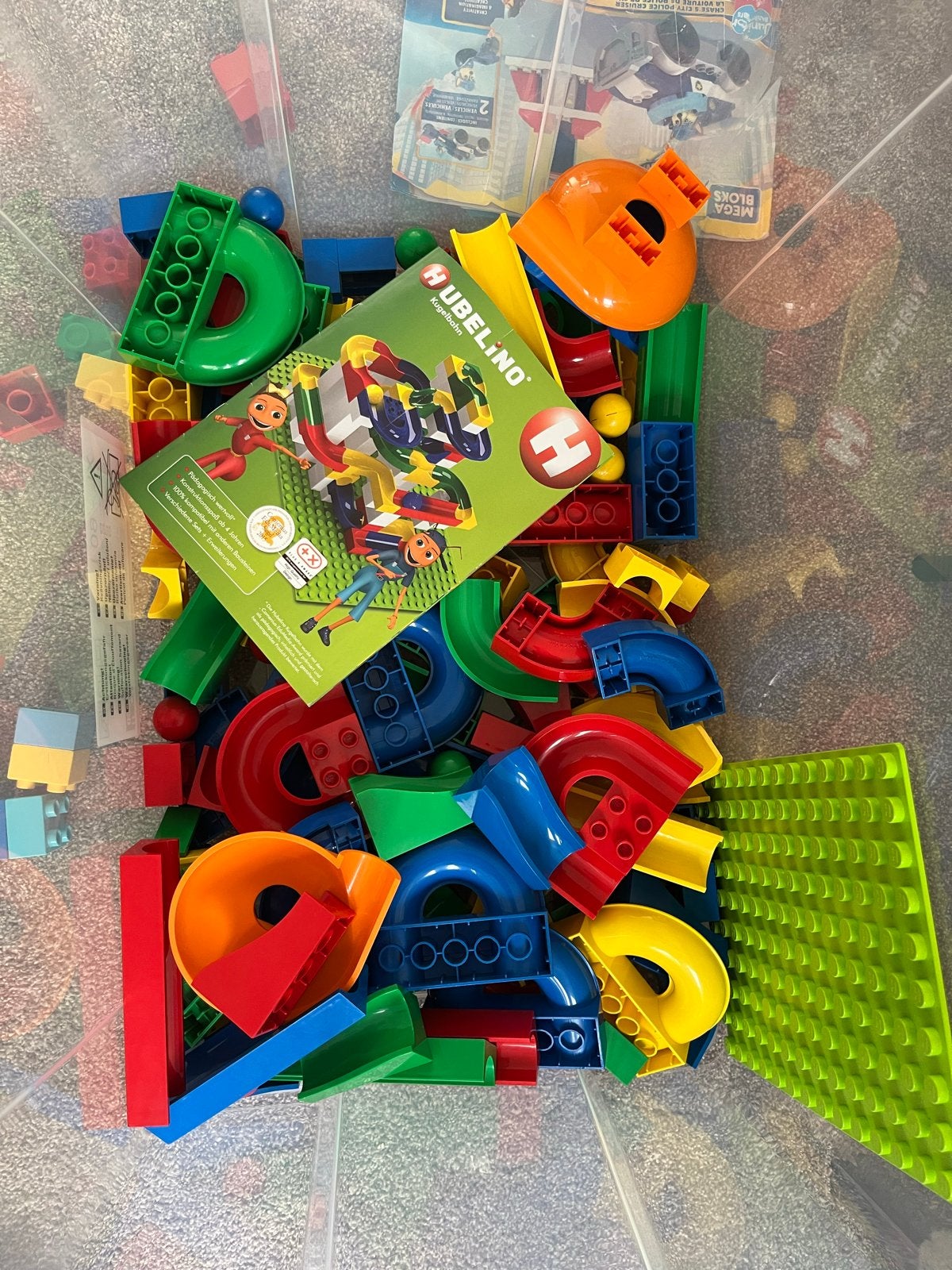 Hubelino knikkerbaan - past op duplo - inclusief 12 knikkers, Ophalen of Verzenden, Duplo