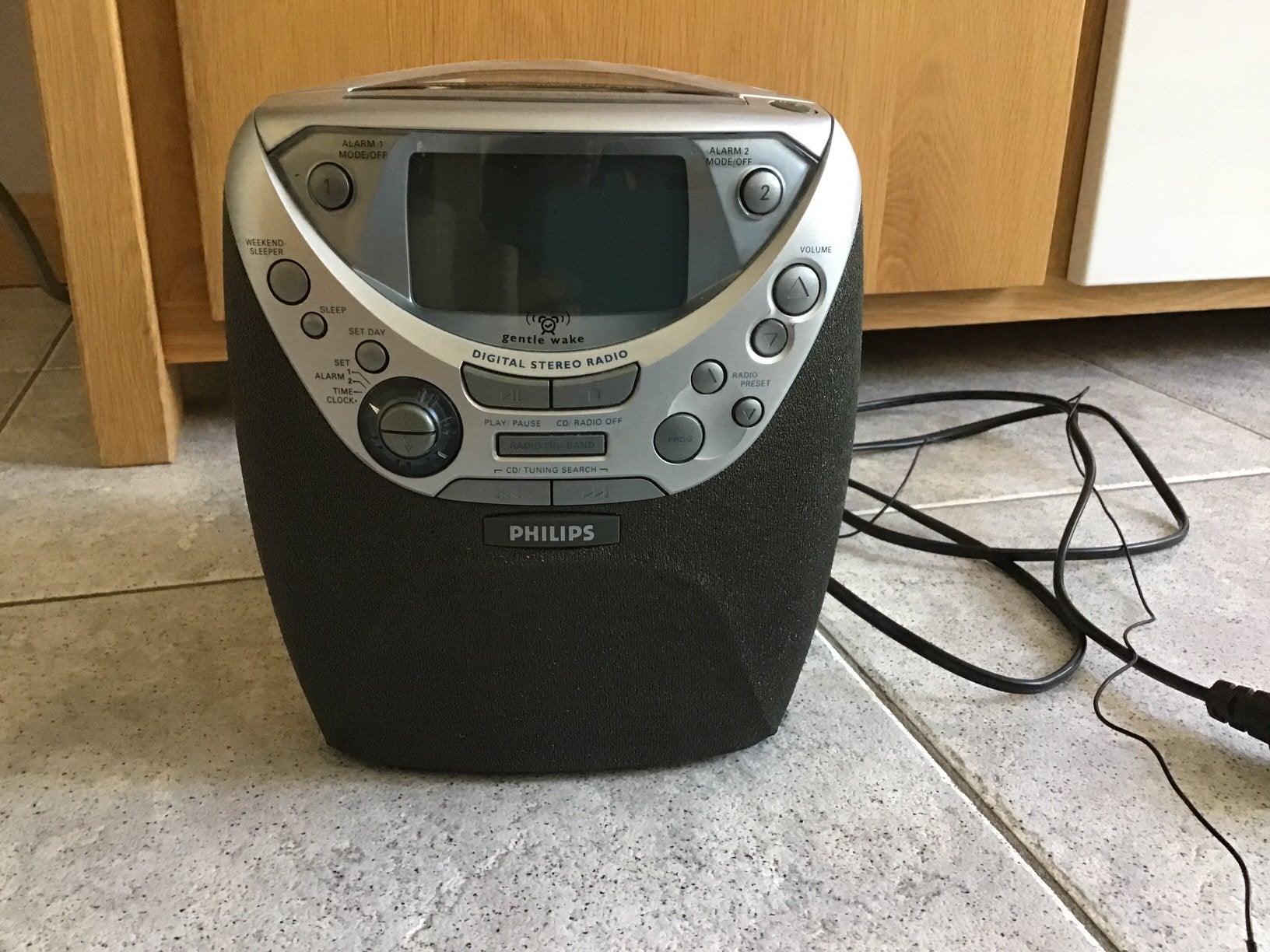 Compacte radio CD speler met clock en alarm, Audio, Tv en Foto, Radio's, Ophalen of Verzenden, Gebruikt, Radio, Met cd-speler
