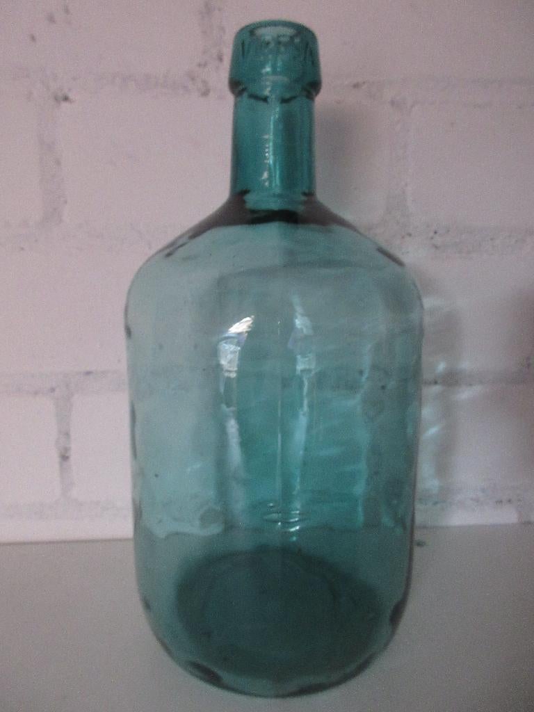 Vintage Viresa groen gistingfles vaas, Ophalen of Verzenden, Gebruikt, Groen, Glas