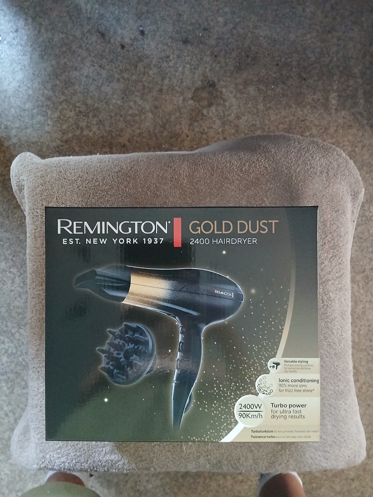 Remington Gold Dust 2400 Föhn - Nieuw in doos, Ophalen of Verzenden, Nieuw, Haarverzorging