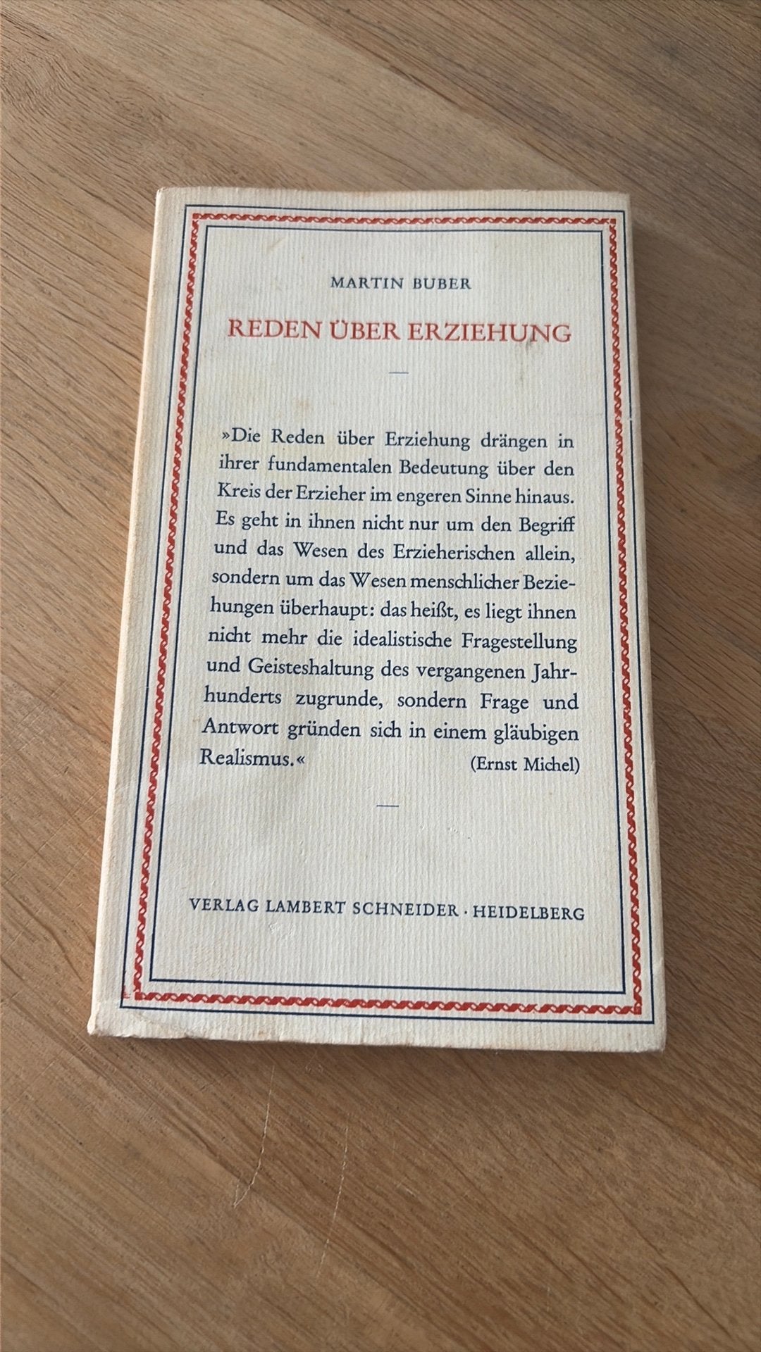 Reden über Erziehung - Martin Buber, Boeken, Ophalen of Verzenden, Gelezen