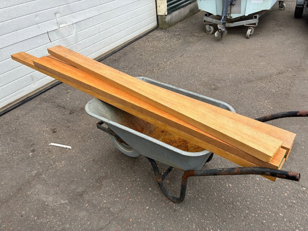 Merbau balken 120x40, Ophalen, 25 tot 50 mm, Nieuw, 200 tot 250 cm