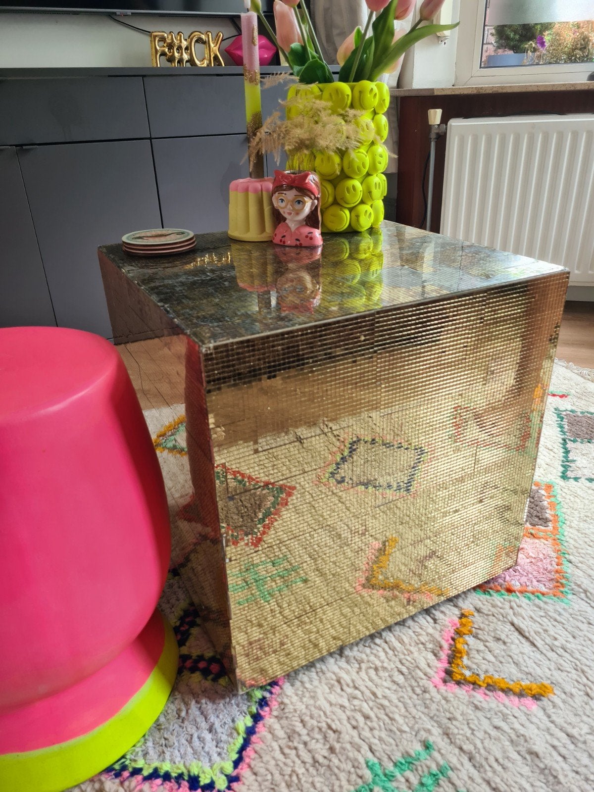 Kus tafel, duizenden discotegeltjes. Alleen dit weekend nog!, Minder dan 55 cm, Vierkant, Dubai chic, Ophalen