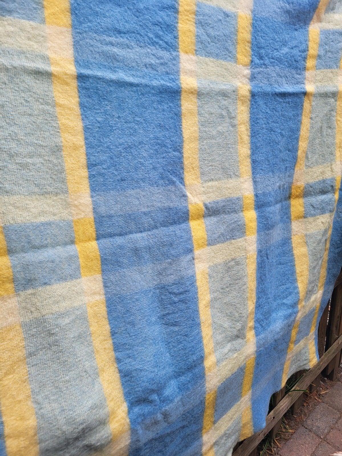 Mooie dikke wollen deken 200x150cm, Ophalen of Verzenden, Gebruikt, Blauw
