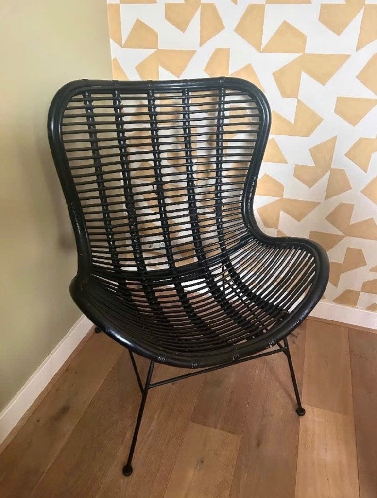 Rotan fauteuil Kwantum, Huis en Inrichting, Ophalen, Minder dan 75 cm, Riet of Rotan, Zo goed als nieuw