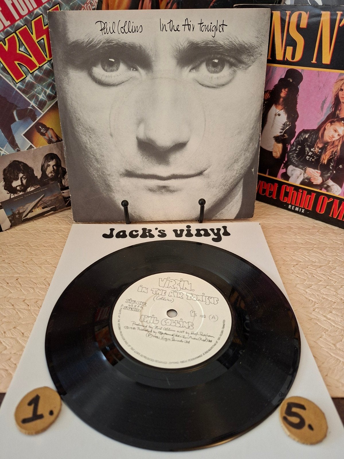 Phil Collins - In the Air Tonight (Vinyl Single)  1981/6, Pop, 7 inch, Ophalen of Verzenden, Zo goed als nieuw
