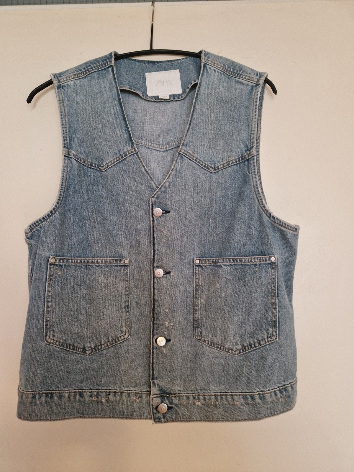 heren gilet denim jeans nieuw Zara, Kleding | Heren, Nieuw, Ophalen of Verzenden, Zara Man, Maat 48/50 (M)