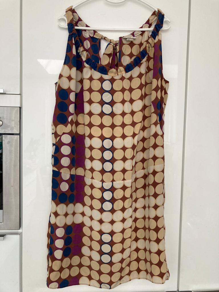 MARNI voor H&M zijden jurk (38) en leren sandalen (39), Kleding | Dames, Maat 38/40 (M), Overige kleuren, Ophalen of Verzenden