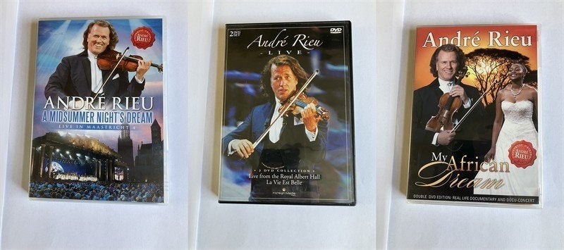 andre rieu dvd (3 stuks), Alle leeftijden, Ophalen of Verzenden, Zo goed als nieuw