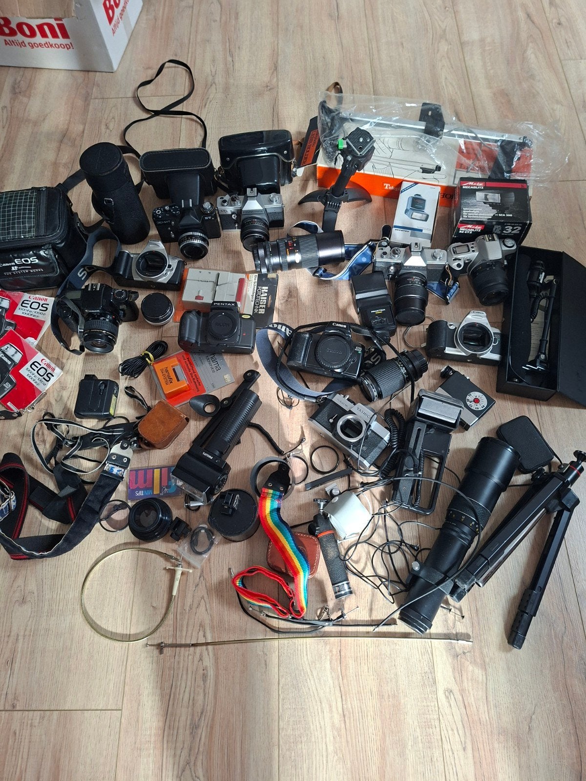 Oude analoge camera's lenzen en accessoires, Audio, Tv en Foto, Ophalen, Gebruikt, Spiegelreflex, Overige Merken