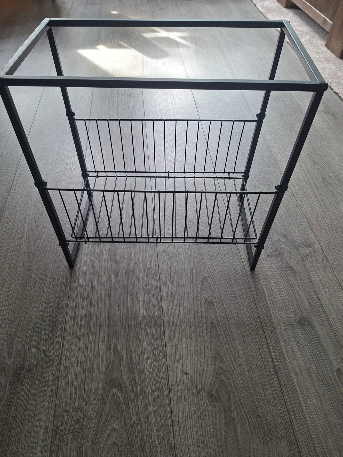 Zwart metalen tijdschriftenrek, Minder dan 55 cm, Modern, Industrieel, Metaal of Aluminium, Nieuw