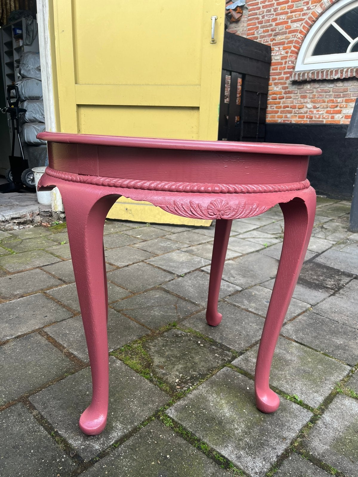 Rond Queen Ann tafeltje, Ophalen, Rond, Eikenhout, 50 tot 100 cm
