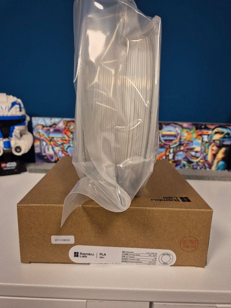 Bambu Lab PLA Silk+ Filament - Wit (Nieuw), Ophalen of Verzenden, Nieuw, Filamentrollen
