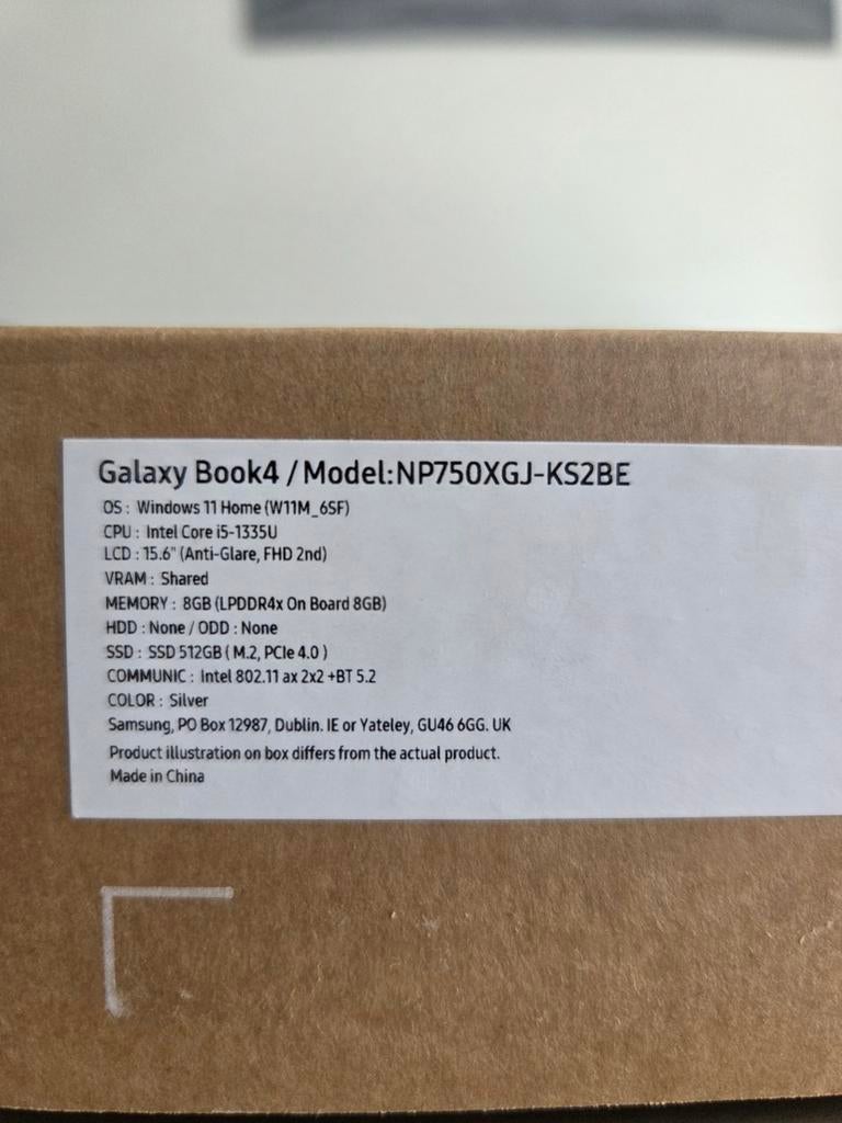 Samsung Galaxy Book4 NP750XGJ-KS2BE - Nieuw in doos, Computers en Software, Windows Laptops, Intel Core i5-1335U, 2 tot 3 Ghz