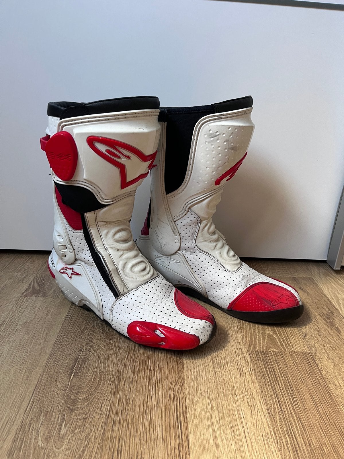 Alpinestars motorlaarzen maat 46 - Wit/Rood, Ophalen of Verzenden, Tweedehands, Heren, Laarzen