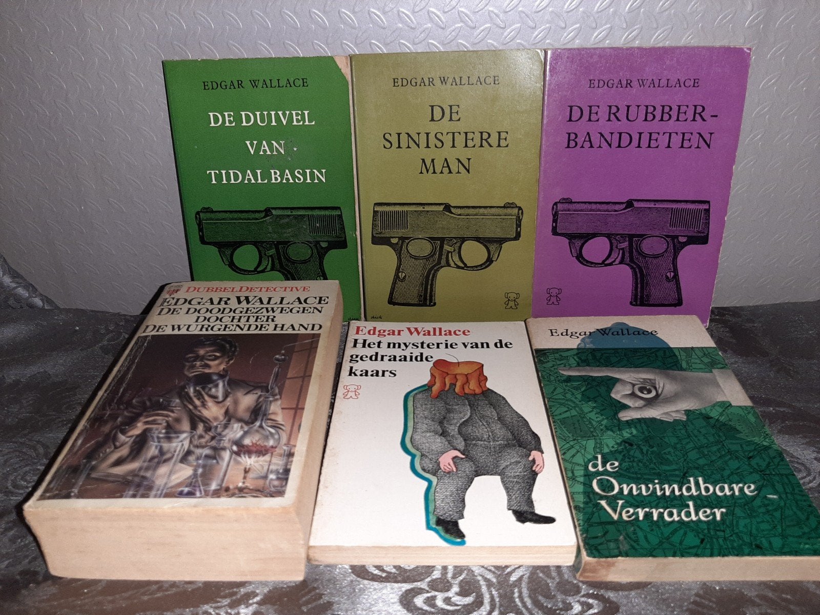 Edgar Wallace Boeken Collectie - 6 Detective Romans, Ophalen of Verzenden, Gelezen