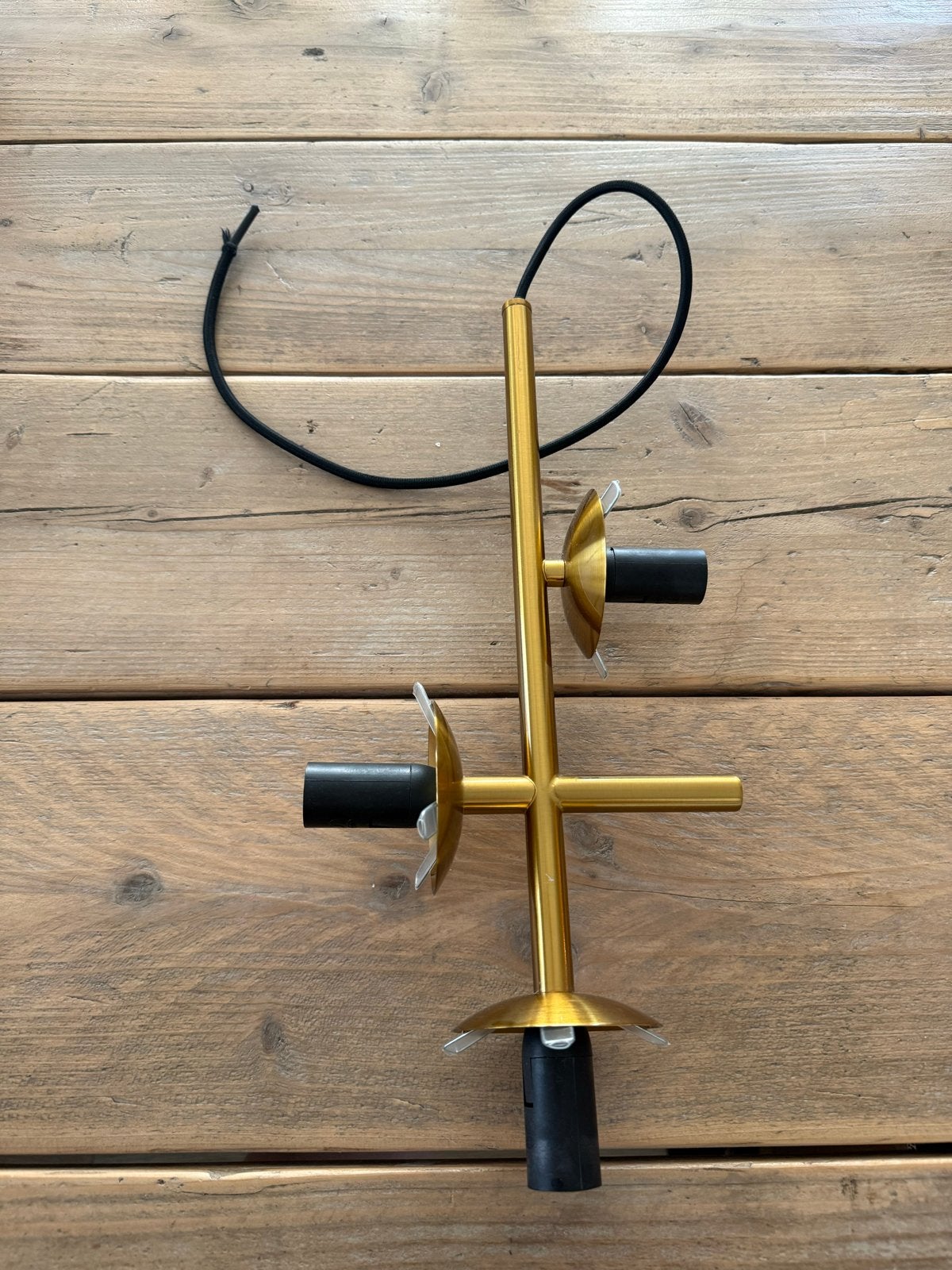Kwantum Hanglamp Goudkleurig met 3 E14 Fittingen, Huis en Inrichting, Ophalen of Verzenden, Gebruikt, Metaal, E14 (klein)