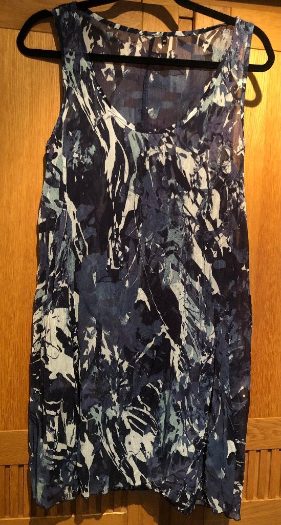 voile tuniek/jurk, Ophalen of Verzenden, Zo goed als nieuw, Maat 38/40 (M), Blauw