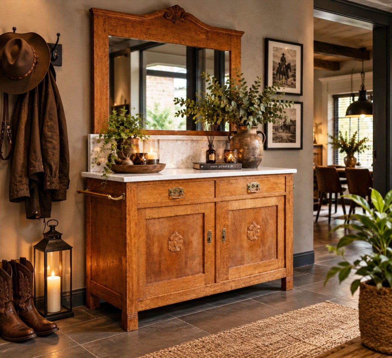 commode baby badkamermeubel marmer vintage kast horeca rusti, Ophalen, 50 tot 75 cm, 100 tot 150 cm, Minder dan 100 cm
