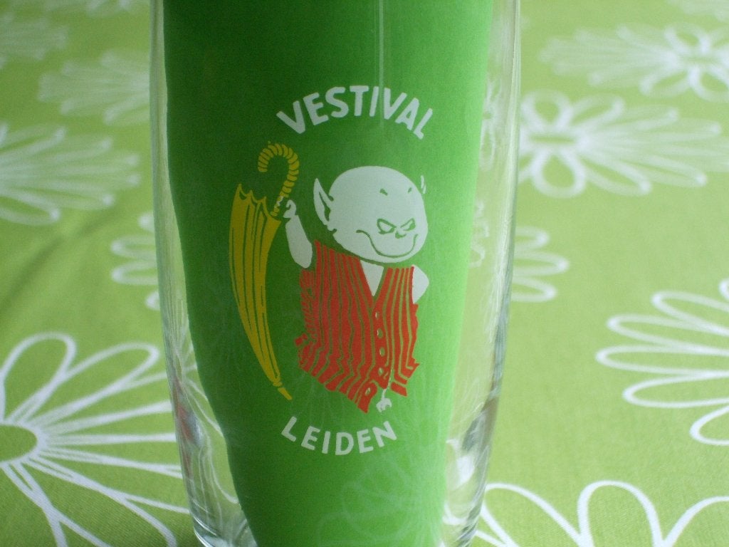Coca cola glas Vestival Leiden - vintage, Ophalen of Verzenden, Zo goed als nieuw