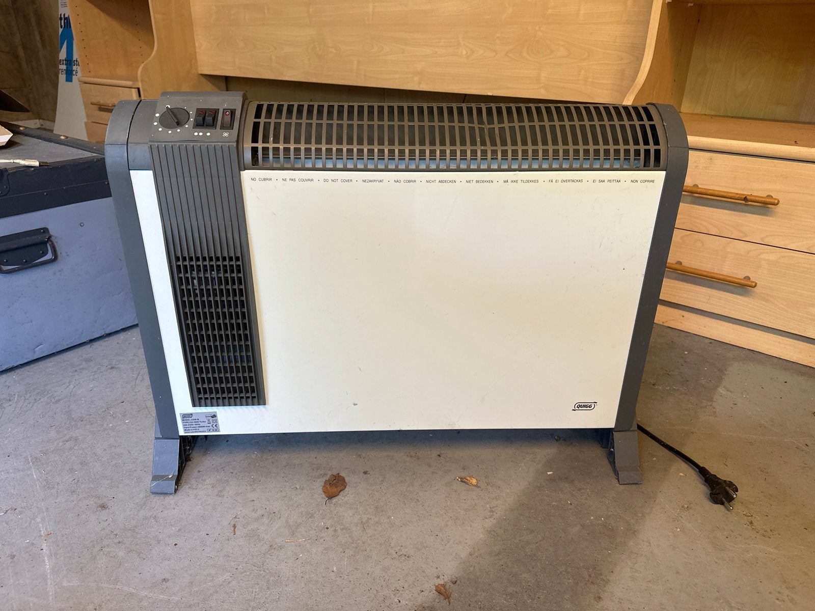 Quigg elektrische convector kachel, Ophalen, 30 tot 80 cm, Kachel, Zo goed als nieuw