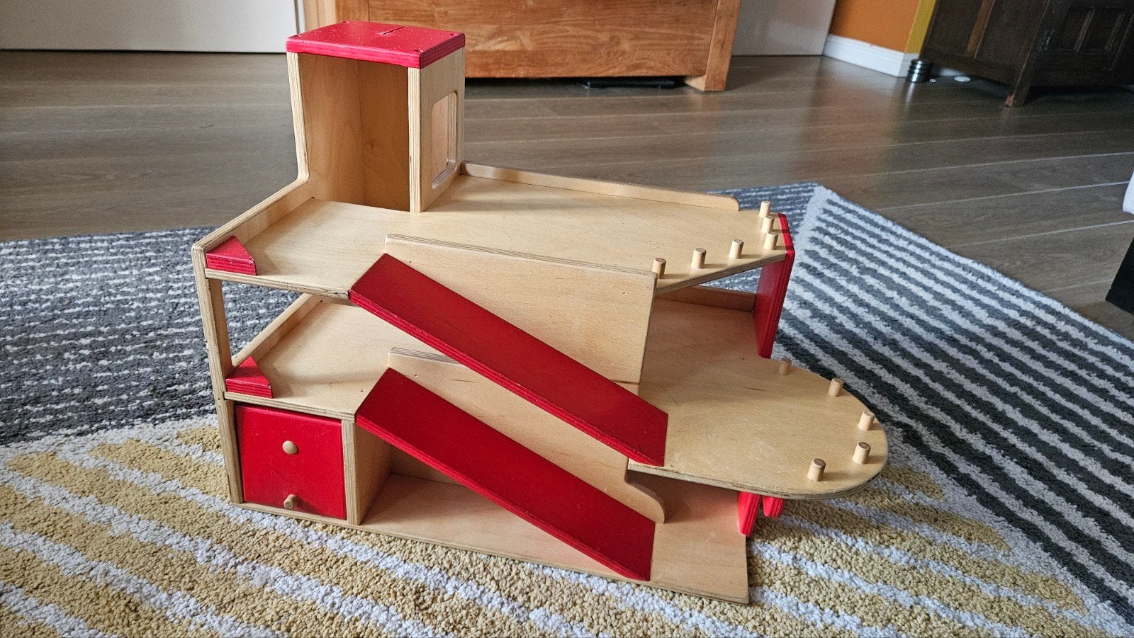 van dijk toys houten autogarage, Kinderen en Baby's, Ophalen, Gebruikt, Overige typen