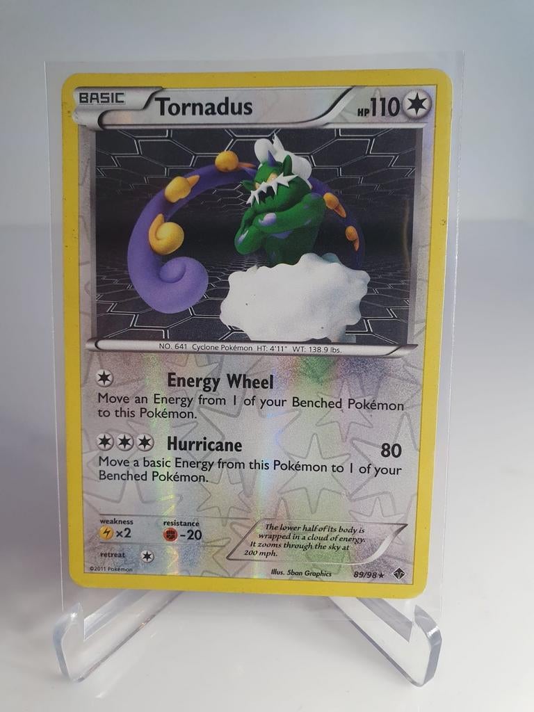 POKEMON KAART; TORNADUS LV.42, 89/98, REVERSE HOLO, Ophalen of Verzenden, Zo goed als nieuw