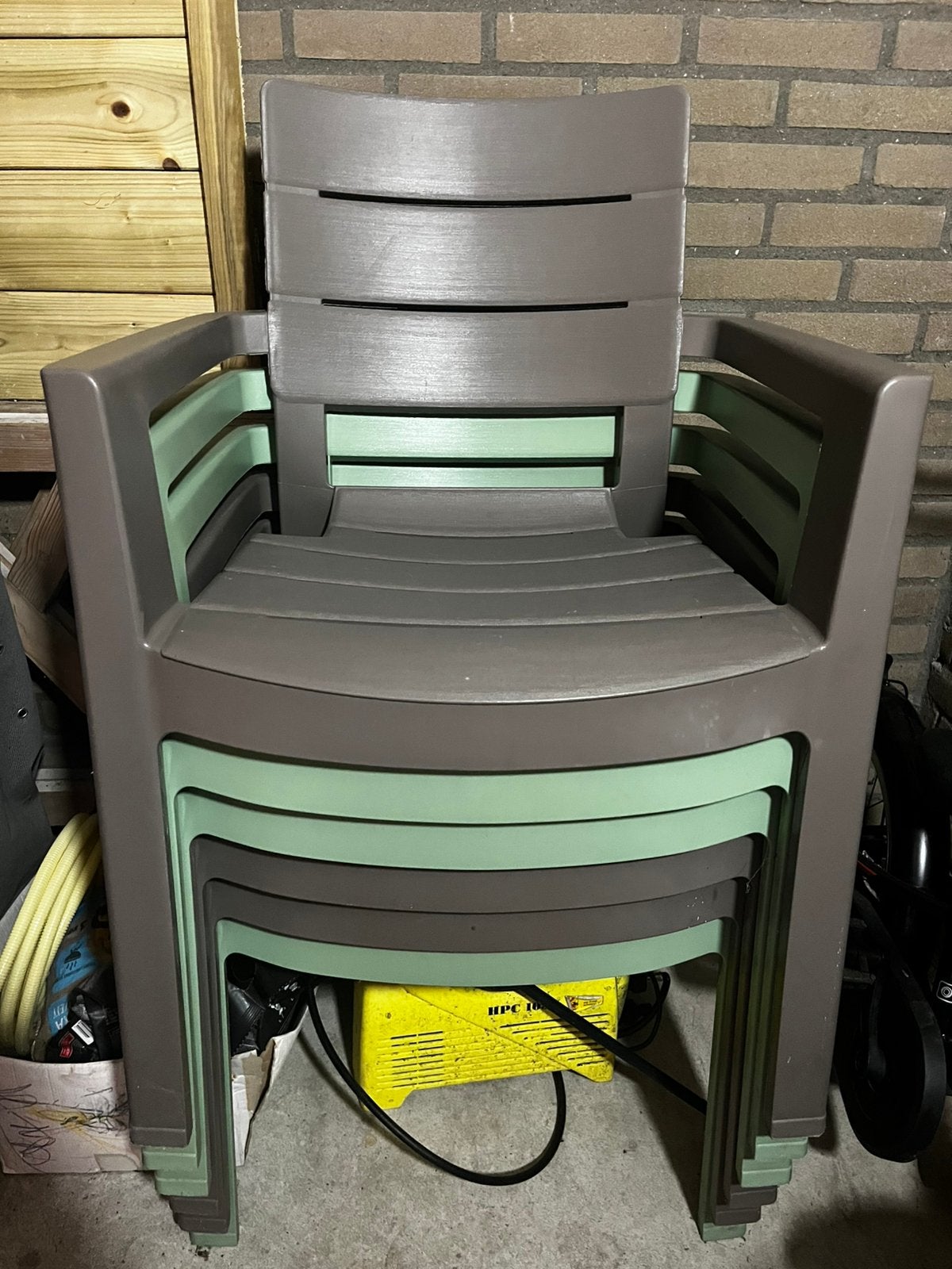 Tuinstoelen 6 stuks, Tuin en Terras, Tuinstoelen, Ophalen, Zo goed als nieuw, Kunststof