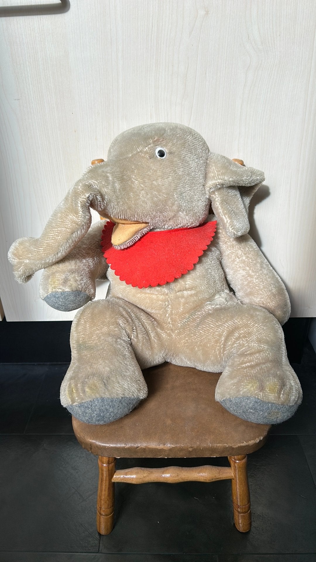 Grote, vintage Steiff circus olifant (met beperkingen), Ophalen of Verzenden, Gebruikt, Stoffen beer, Steiff