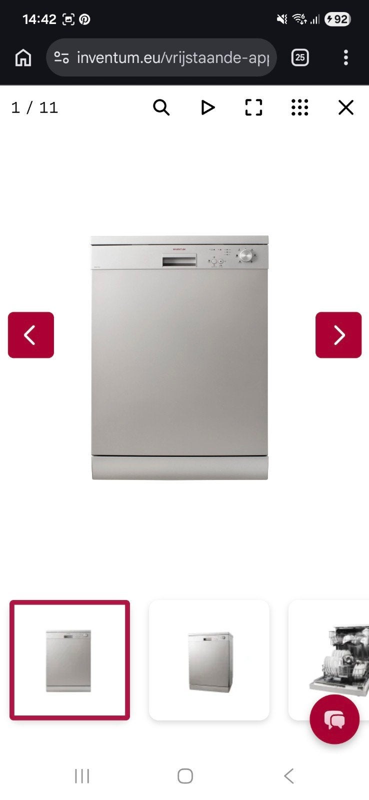 Iventum VVW6023AS Vaatwasser Grijs - Nieuw in Verpakking, Ophalen, 60 cm of meer, Nieuw, Energieklasse A of zuiniger