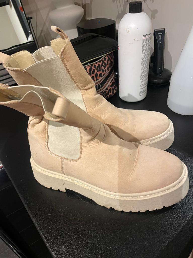 Beige  laarzen/ maat 41, Verzenden, Zo goed als nieuw, Beige, Hoge laarzen