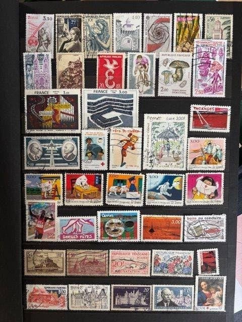 postzegels Frankrijk, Ophalen of Verzenden, Gestempeld