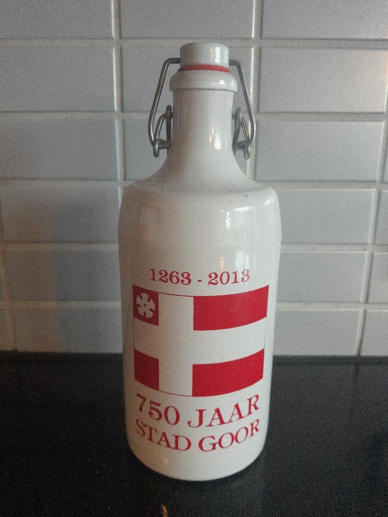 Stad Goor 750 jaar kruik, Verzamelen, Glas en Borrelglaasjes, Gebruikt, Overige typen, Ophalen