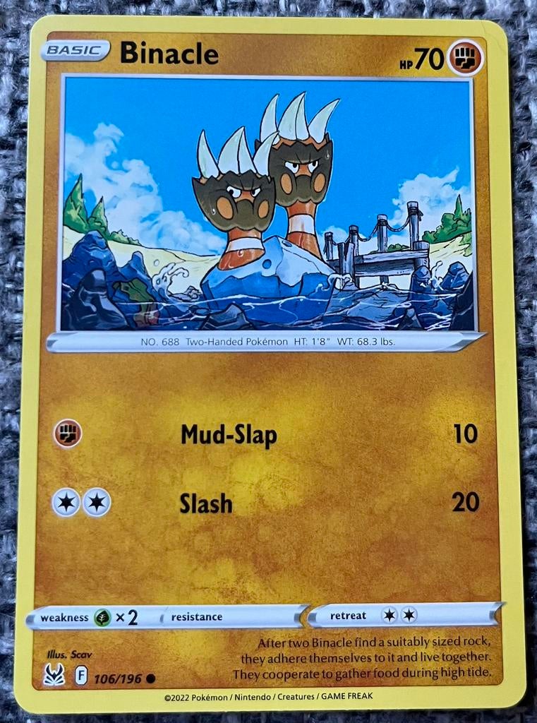 Pokémonkaart van Binacle (688) • Lost Origin (106/196), Verzenden, Nieuw, Losse kaart