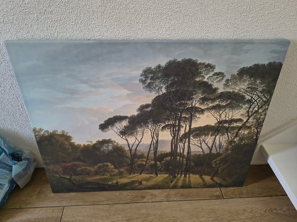 Canvas schilderij 'Parasoldennen' van Voogd, Ophalen, Klassiek, Landschap