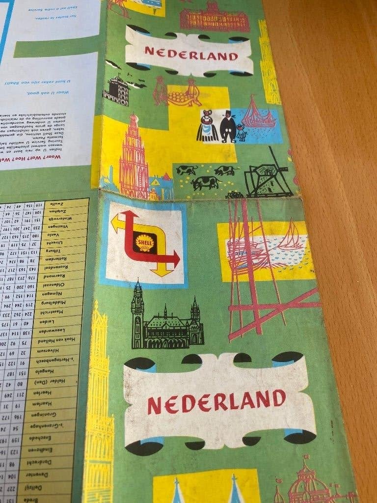 Vintage Shell wegenkaart Nederland - Nieuwe Uitgave, Boeken, Gelezen, Folder, Ophalen of Verzenden, Shell