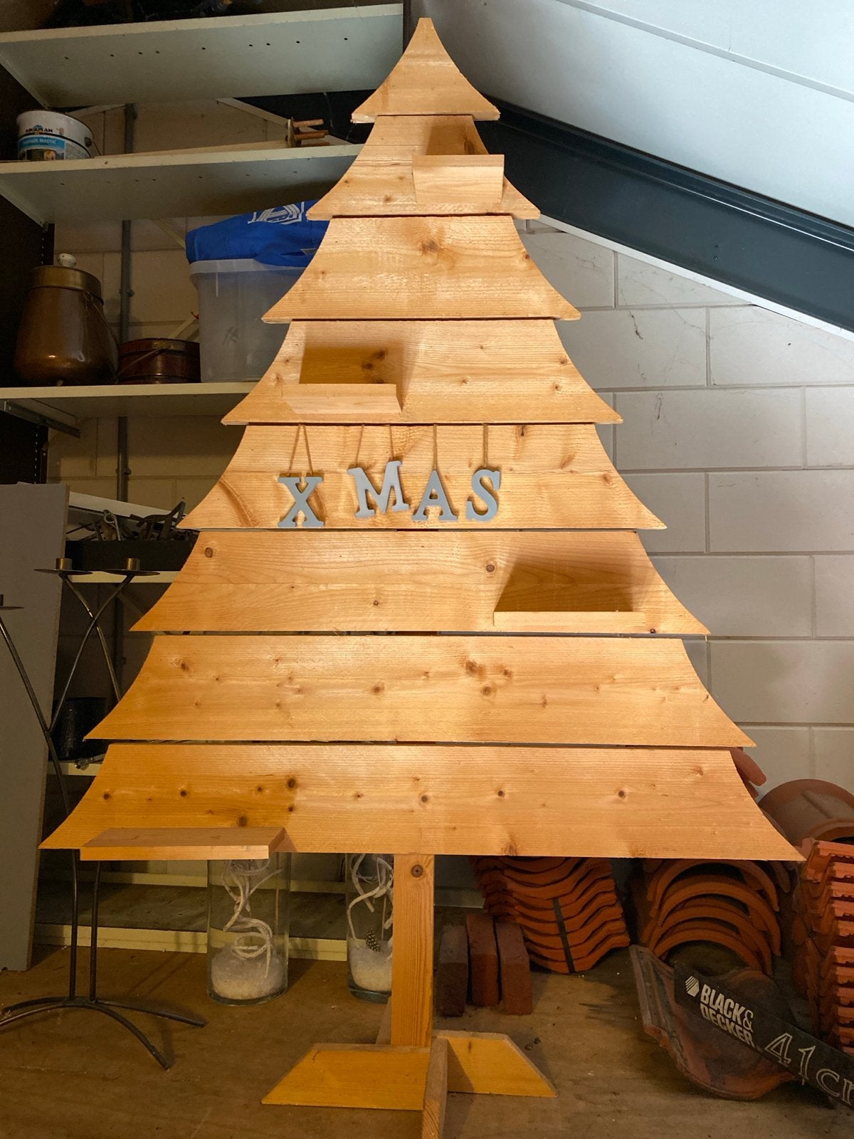 Houten kerstboom, Diversen, Ophalen