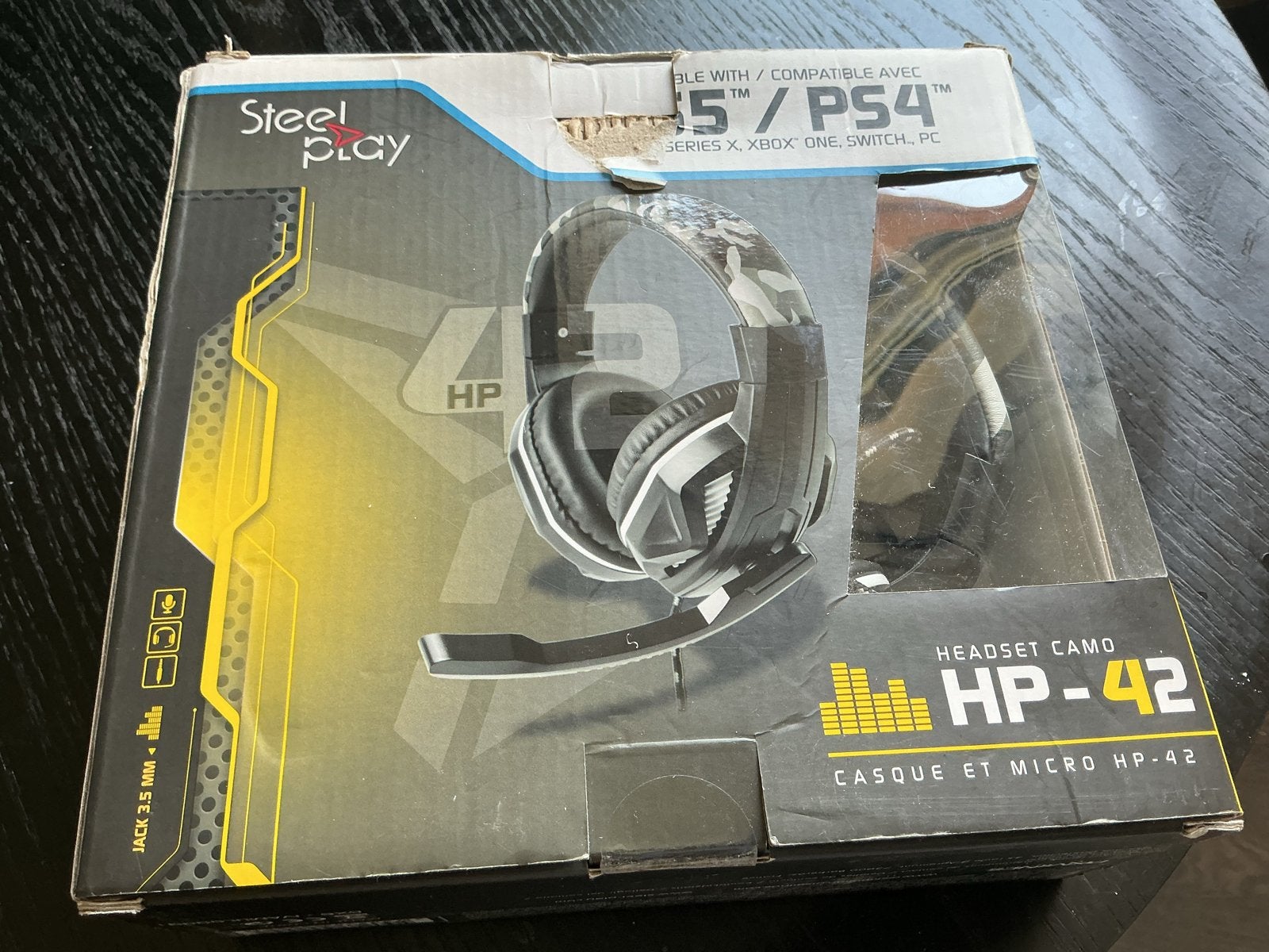 Steelplay HP-42 Gaming Headset Camo - Nieuw, doos beschadigd, Computers en Software, Headsets, Ophalen, Nieuw, Over-ear, Gaming headset
